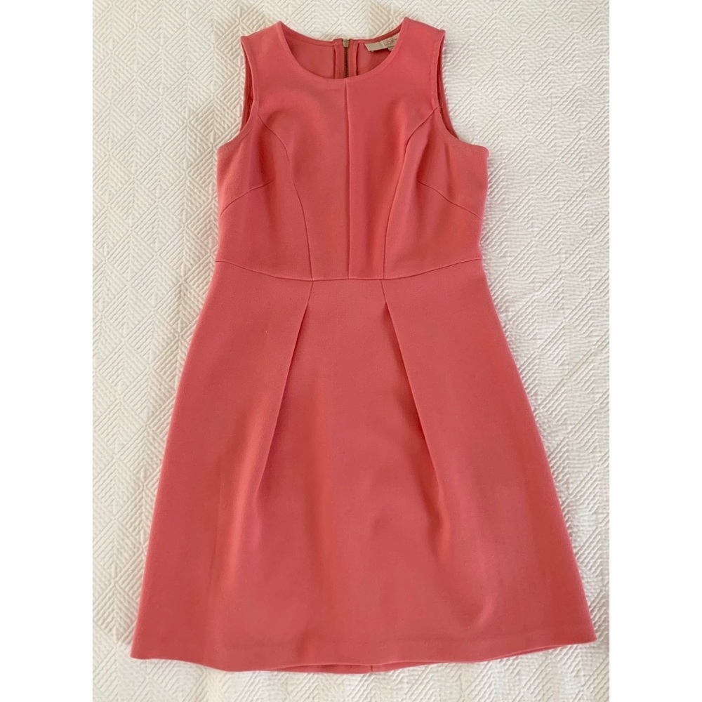 Petite Curved Seam Pleated Skirt Dress